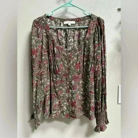 NWOT | LOFT Bouquet Square Neck Blouse | Women’s Size Small - Picture 1 of 6
